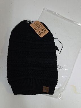Slouchy Beanie Tough Outfitters Black Cable Knit Beanie Hat Toque NWT ✨️5/$30